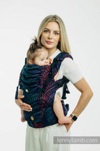 Load image into Gallery viewer, LennyUpGrade PRO Carrier - PEACOCK'S TAIL - BLACK OPAL - 60% bomull, 28% merinoull, 8% silke, 4% kashmir