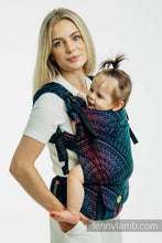 Load image into Gallery viewer, LennyUpGrade PRO Carrier - PEACOCK'S TAIL - BLACK OPAL - 60% bomull, 28% merinoull, 8% silke, 4% kashmir