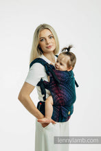 Load image into Gallery viewer, LennyUpGrade PRO Carrier - PEACOCK'S TAIL - BLACK OPAL - 60% bomull, 28% merinoull, 8% silke, 4% kashmir