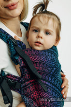 Load image into Gallery viewer, LennyUpGrade PRO Carrier - PEACOCK'S TAIL - BLACK OPAL - 60% bomull, 28% merinoull, 8% silke, 4% kashmir