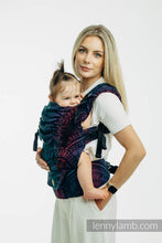 Load image into Gallery viewer, LennyUpGrade PRO Carrier - PEACOCK'S TAIL - BLACK OPAL - 60% bomull, 28% merinoull, 8% silke, 4% kashmir