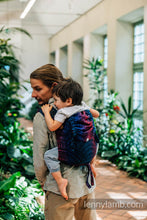 Ladda upp bild till gallerivisning, Onbuhimo PRO Carrier - PEACOCK'S TAIL - BLACK OPAL - 60% bomull, 28% merinoull, 8% silke, 4% kashmir