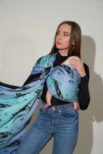 Load image into Gallery viewer, KOKADI Ring Sling - Blue Niyaha Reloaded - 68% organic cotton, 32% bamboo viscose