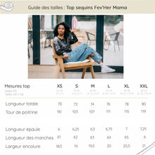 Ladda upp bild till gallerivisning, Night Fev'her Mama amning paljett topp