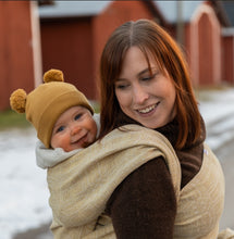 Load image into Gallery viewer, Vanamo Woven Wrap/Vävd sjal - Kide Ambra - 40% ekologisk bomull, 30% linne, 30% merinoull