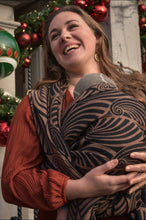 Laden Sie das Bild in den Galerie-Viewer, Yaro ringsjal - Dandy Duo Black Gold Cashmere Wool Ring Ring Sling - 50% bomull, 30% kashmir, 20% merinoull