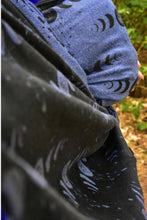 Load image into Gallery viewer, Yaro ring sling - Luna Duo Black Grey Dark-Blue Glam Ring Sling - 99% cotton, 1% polyester