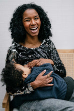 Ladda upp bild till gallerivisning, Night Fev'her Mama amning paljett topp