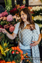 Laden Sie das Bild in den Galerie-Viewer, Lenny Lamb Woven Baby Tragetuch – POLKA DOTS - PLOP – 100% Baumwolle