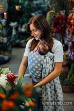 Laden Sie das Bild in den Galerie-Viewer, Lenny Lamb Woven Baby Tragetuch – POLKA DOTS - PLOP – 100% Baumwolle