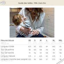 Load image into Gallery viewer, Le Milk C'est Chic nursing shirt White, in organic cotton fabric