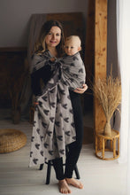 Laden Sie das Bild in den Galerie-Viewer, Little Frog Ring Sling - Tencel™ Silver Path - 50% gekämmte Baumwolle, 50% Tencel