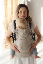 Laden Sie das Bild in den Galerie-Viewer, Little Frog Ergonomic Baby Carrier Prime V3 - Pure Linen Dune - 100% Linne