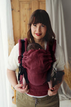 Ladda upp bild till gallerivisning, Little Frog Ergonomic Baby Carrier Prime V3 - Pure Linen Marsala - 100% Linne