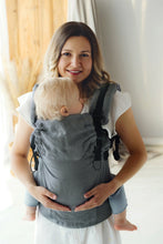 Ladda upp bild till gallerivisning, Little Frog Ergonomic Baby Carrier Prime V3 - Pure Linen Shadow - 100% Linne