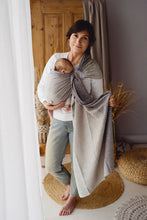 Load image into Gallery viewer, Little Frog Ring Sling - Calm Cube - 78% combed cotton, 22% tencel