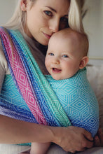 Laden Sie das Bild in den Galerie-Viewer, Little Frog Baby Wrap - Aurora Cube - 100% kammad bomull