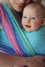 Laden Sie das Bild in den Galerie-Viewer, Little Frog Baby Wrap - Aurora Cube - 100% kammad bomull