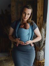 Load image into Gallery viewer, Little Frog Baby Wrap - Tencel Atmosphere Cube - 78% combed cotton, 22% tencel