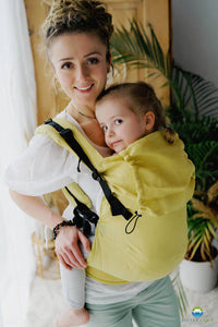 Little Frog XL Toddler Carrier - Linen Amalfi Lemons - 100% linne