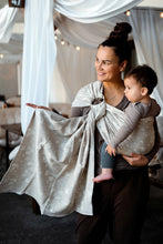 Load image into Gallery viewer, Little Frog Ring Ring Sling - Fleeting Nature - 80% combed cotton, 10% linen, 10% viscose