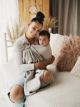 Load image into Gallery viewer, Little Frog Ring Sling - Pure Linen Light Fog - 100% linen