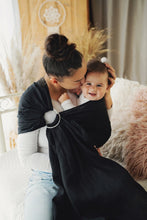 Load image into Gallery viewer, Little Frog Ring Sling - Pure Linen Midnight Black - 100% linen
