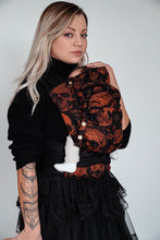 Load image into Gallery viewer, TaiTai Baby Carrier - Skulls x Florian - 56% bamboo viscose, 41% organic cotton, 2% lurex, 1% polyester