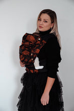 Load image into Gallery viewer, TaiTai Baby Carrier - Skulls x Florian - 56% bamboo viscose, 41% organic cotton, 2% lurex, 1% polyester