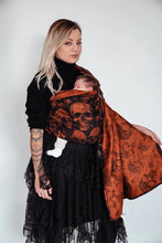 Load image into Gallery viewer, KOKADI Ring Sling - Skulls x Florian - 56% bamboo viscose, 41% organic cotton, 2% lurex, 1% polyester