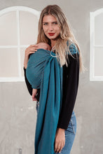 Load image into Gallery viewer, KOKADI Ring Sling - Heart2Heart Lagoon - 100% organic cotton
