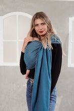 Load image into Gallery viewer, KOKADI Ring Sling - Heart2Heart Lagoon - 100% organic cotton
