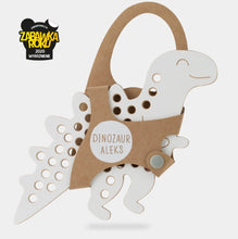 Laden Sie das Bild in den Galerie-Viewer, Alex the dinosaur - wooden Montessori lacing toy