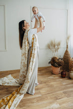 Load image into Gallery viewer, Lenny Lamb Woven Baby Wrap - HERBARIUM - AMBRA - 68% cotton, 27% merino wool, 5% cashmere