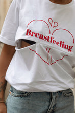 Load image into Gallery viewer, Nursing T-shirt Breastfeeling - White