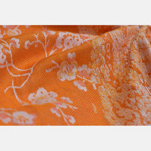 Ladda upp bild till gallerivisning, Yaro vävd sjal - Flowersnake Duo Honey Orange Tencel - 70% bomull, 30% tencel