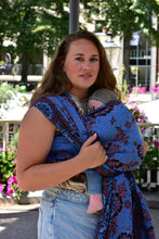 Ladda upp bild till gallerivisning, Yaro ringsjal - Ava Duo Black Blue Random Redy Ring Sling - 100% bomull