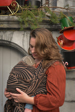 Load image into Gallery viewer, Yaro Woven wrap - Dandy Duo Black Gold Cashmere Wool - 50% Cotton, 30% Cashmere, 20% Merino Wool