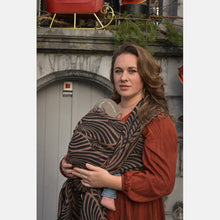 Load image into Gallery viewer, Yaro Woven wrap - Dandy Duo Black Gold Cashmere Wool - 50% Cotton, 30% Cashmere, 20% Merino Wool