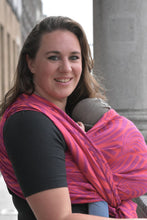 Laden Sie das Bild in den Galerie-Viewer, Yaro vävd sjal - Dandy Duo Fuchsia Purple Orange Modal Linen - 40% bomull, 30% modal, 30% linne - Utförsäljning!