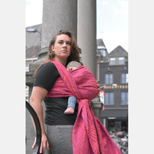 Laden Sie das Bild in den Galerie-Viewer, Yaro vävd sjal - Dandy Duo Fuchsia Purple Orange Modal Linen - 40% bomull, 30% modal, 30% linne - Utförsäljning!