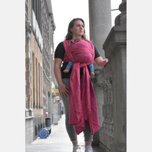 Laden Sie das Bild in den Galerie-Viewer, Yaro vävd sjal - Dandy Duo Fuchsia Purple Orange Modal Linen - 40% bomull, 30% modal, 30% linne - Utförsäljning!