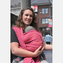 Laden Sie das Bild in den Galerie-Viewer, Yaro vävd sjal - Dandy Duo Fuchsia Purple Orange Modal Linen - 40% bomull, 30% modal, 30% linne - Utförsäljning!