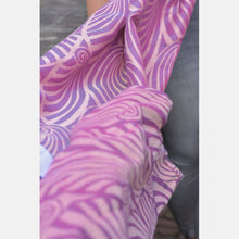 Load image into Gallery viewer, Yaro Woven wrap - Dandy Duo Fuchsia Turquoise Ecru Tencel Seacell - 65% Cotton, 25% Tencel, 10% Seacell