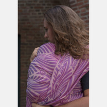 Load image into Gallery viewer, Yaro Woven wrap - Dandy Duo Fuchsia Turquoise Ecru Tencel Seacell - 65% Cotton, 25% Tencel, 10% Seacell