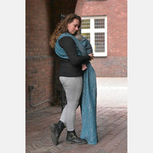 Load image into Gallery viewer, Yaro vävd sjal - Dandy Duo Petrol Grey Silk Kapok - 55% bomull, 30% silke, 15% kapok - Utförsäljning!