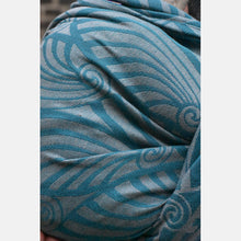 Load image into Gallery viewer, Yaro vävd sjal - Dandy Duo Petrol Grey Silk Kapok - 55% bomull, 30% silke, 15% kapok - Utförsäljning!