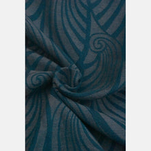 Load image into Gallery viewer, Yaro vävd sjal - Dandy Duo Petrol Grey Silk Kapok - 55% bomull, 30% silke, 15% kapok - Utförsäljning!