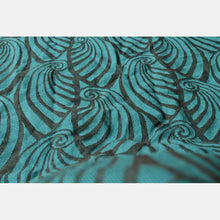 Load image into Gallery viewer, Yaro Woven wrap - Dandy Petrol Mocca Wool Blend - 60% Cotton, 30% Merino Wool, 5% Silk, 5% Cashmere