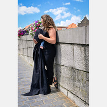 Load image into Gallery viewer, Yaro vävd sjal - Dandy Puffy Black Alapaca Wool - 40% bomull, 40% Baby alpacka, 20% merinoull - Utförsäljning!